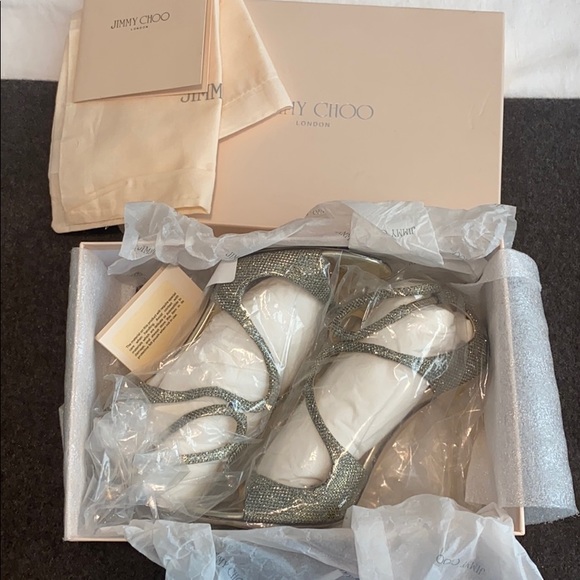 Jimmy Choo Lame Glitter Shoe - Picture 1 of 9